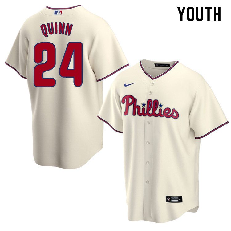 Nike Youth #24 Roman Quinn Philadelphia Phillies Baseball Jerseys Sale-Cream
